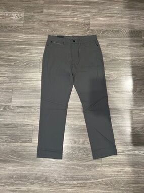 Copper & Oak Men's Dark Gray Flat-Front Pants